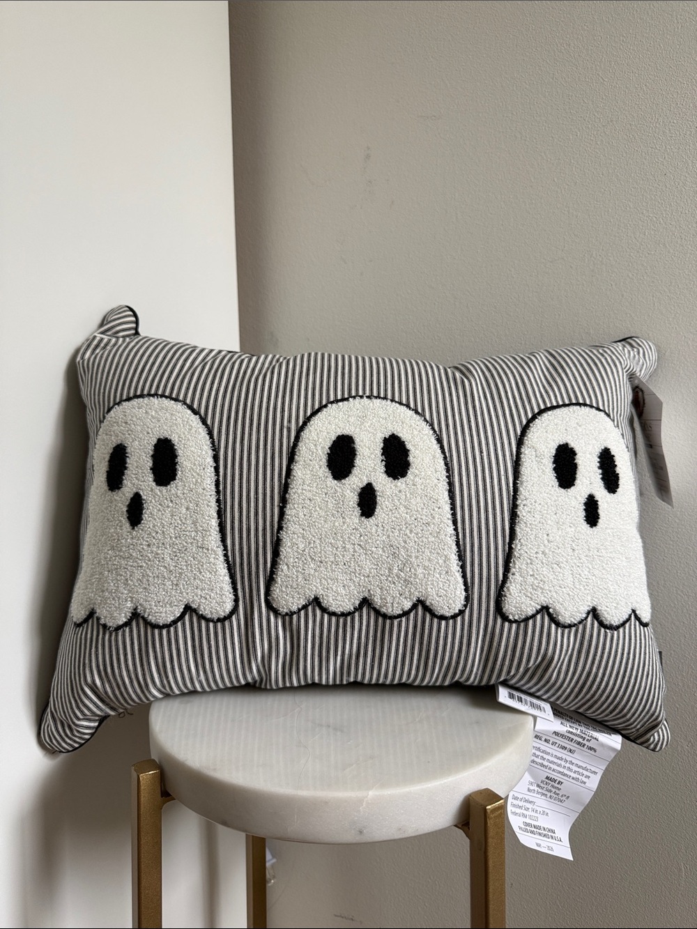 My Texas House Pinstripe Ghost Oblong Pillow